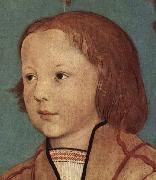 Ambrosius Holbein Portrat eines Knaben mit blondem Haar oil